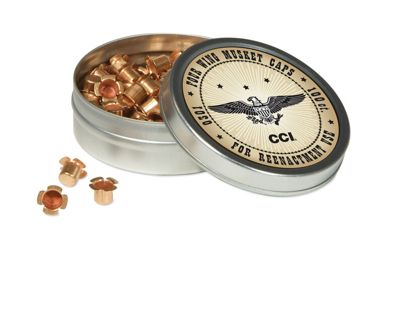 CCI 301 Four Wing Musket Caps Box of 1000 (10 Cans of 100) #301-img-0